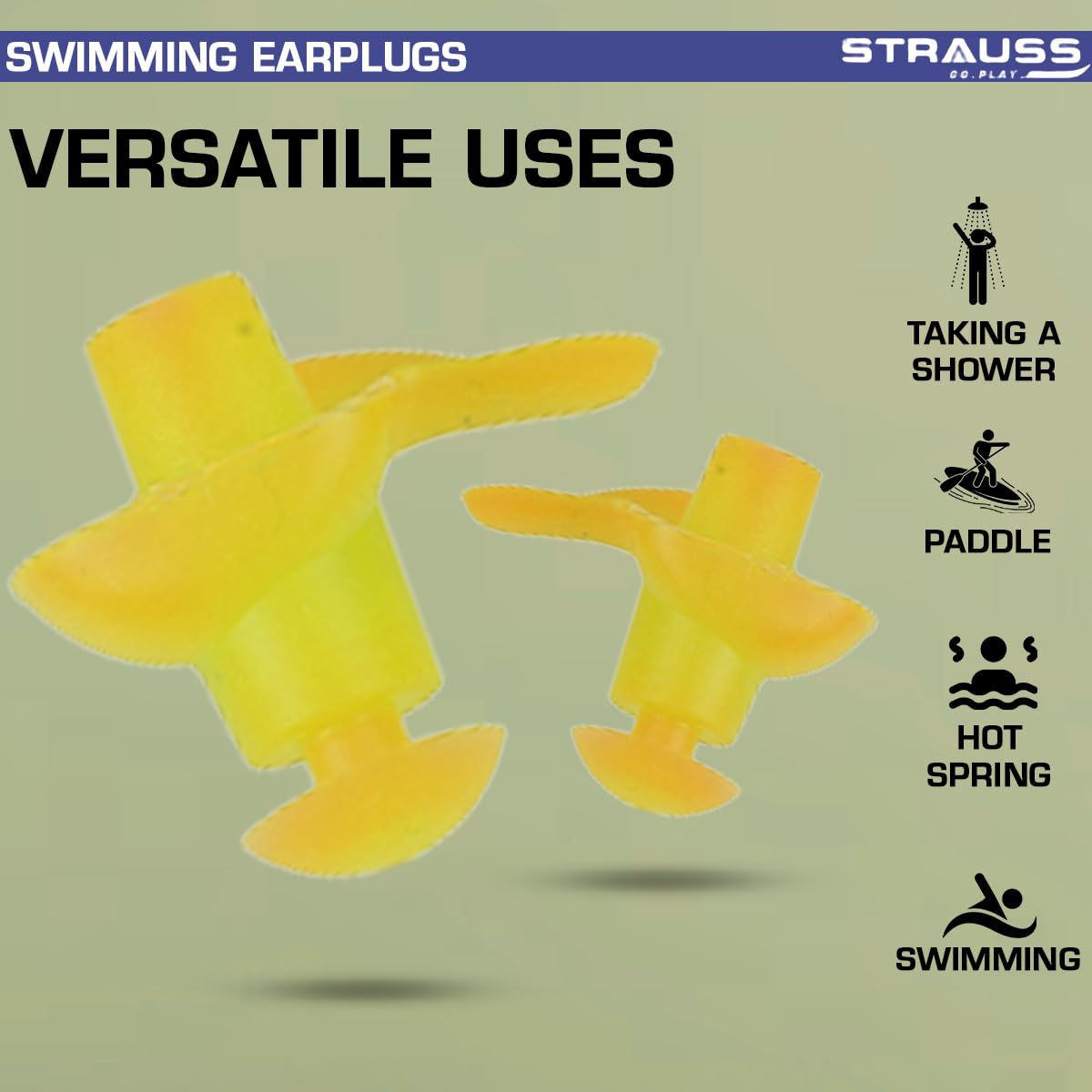 Strauss Swimming Earplugs - Use during long-haul flights