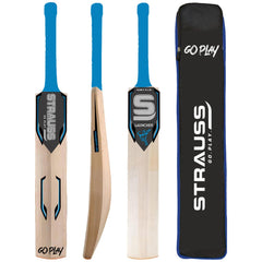 Strauss Launcher Cricket Bat | Kashmir Willow | Cricket Bat with Grip for Gully Cricket & Tournament Match | Standard Tennis Ball Bat for Cricket | Size: 4 (700-800 Grams)