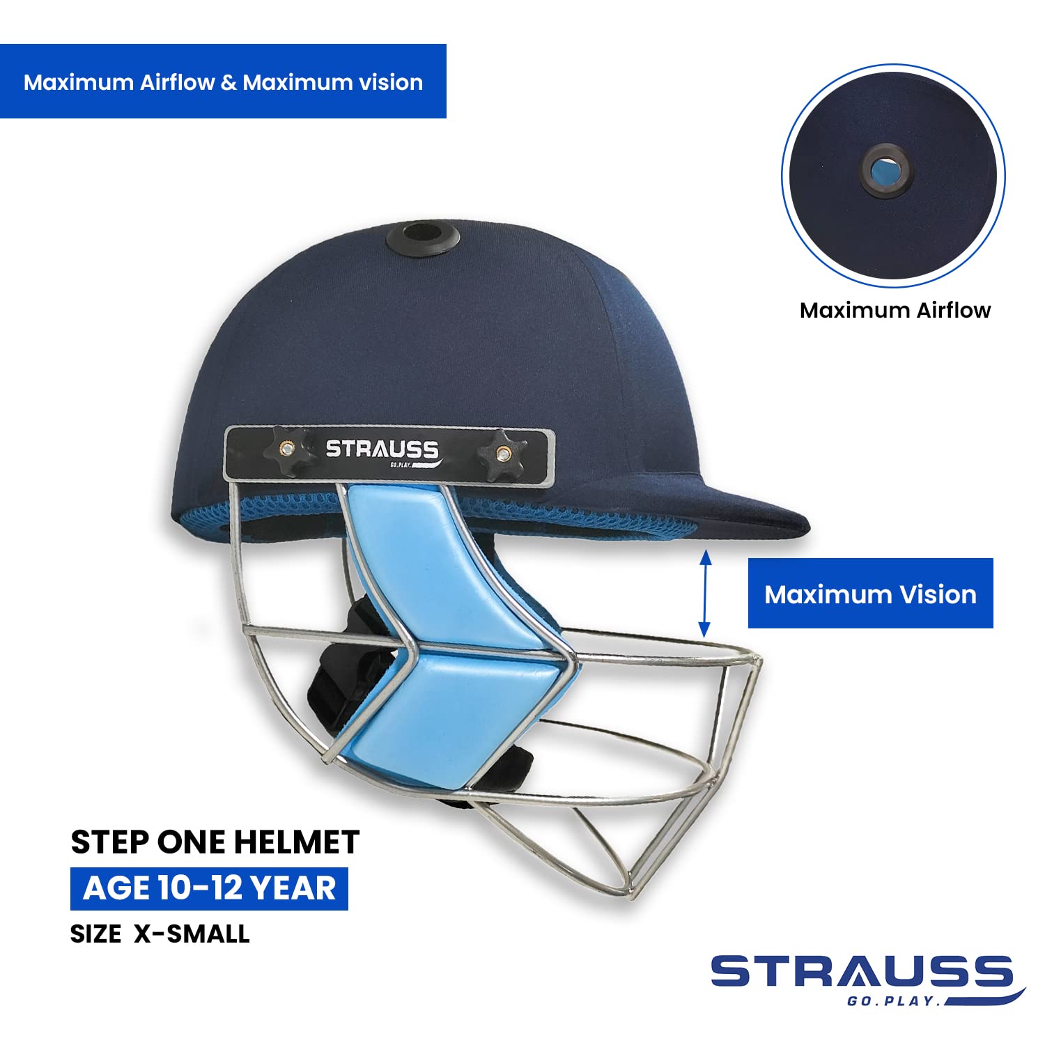 Strauss Cricket Helmet - Lightweight Sports Helmet