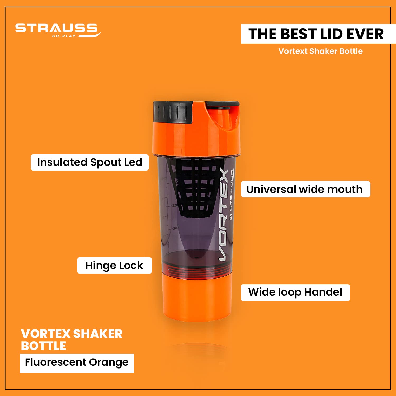 Strauss Vortex Shaker Bottle - Nutritional Companion