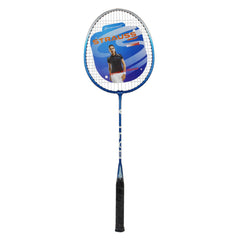 Strauss V-Tech 1012 Badminton Racquet with Full Cover (Black/Blue)