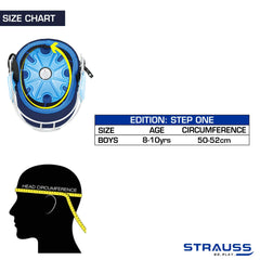 Strauss Step One Helmet - Blue color for stylish cricket gear