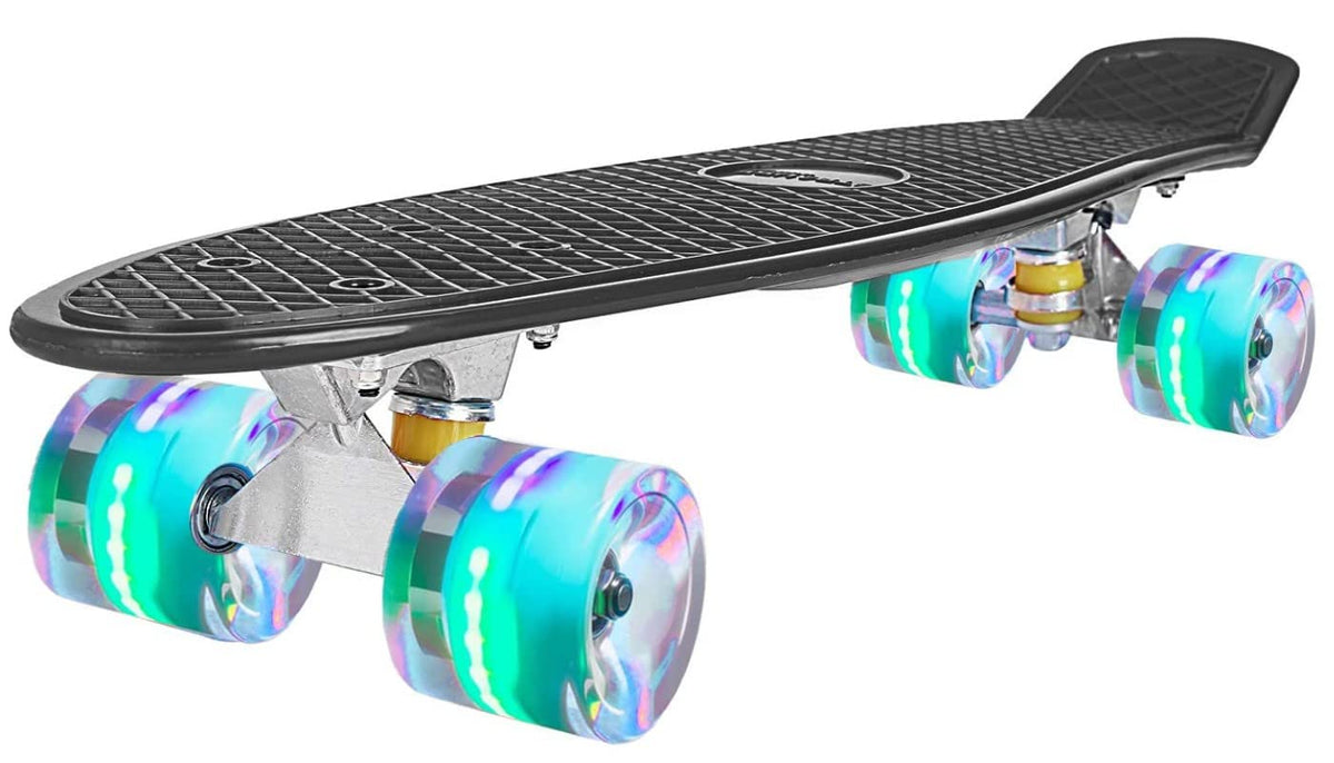 STRAUSS Cruiser PW Skateboard | Penny Skateboard | Casterboard | Hoverboard | Anti-Skid Board with ABEC-7 High Precision Bearings | Ideal for All Skill Level | 22 X 6 Inch,(Blue)