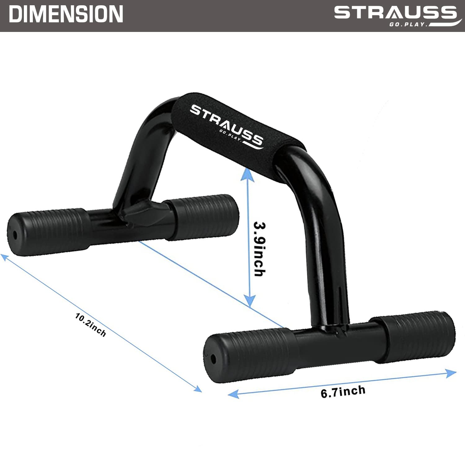 Push Up Bar - Heavy-Duty Stainless Steel Pushup Stands with Non 6.5-Black-AI Push Up Bar - Heavy-Duty Stainless Steel Pushup Stands with Non 6.5-Black-AI