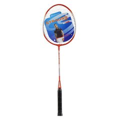 Strauss Power 300 Badminton Racquet with Cover (Black/Red), Pack of 2