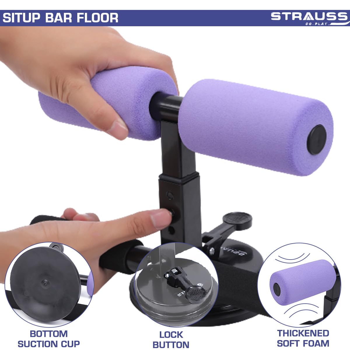 Strauss Sit-Up Bar - Core strength enhancer
