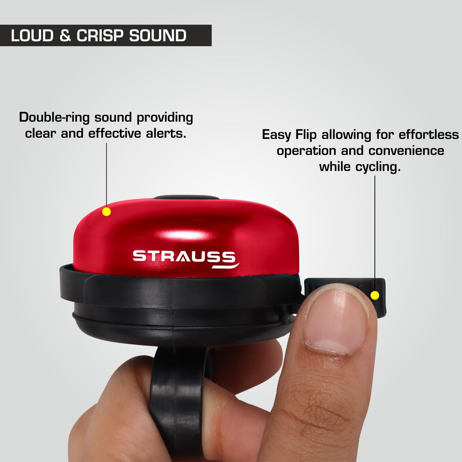 Strauss Bicycle Bell - Ultra-loud horn for urban riding