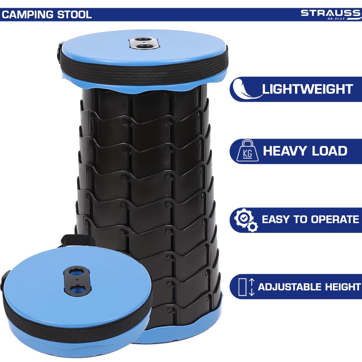 Strauss Collapsible Folding Chair - Hiking accessory