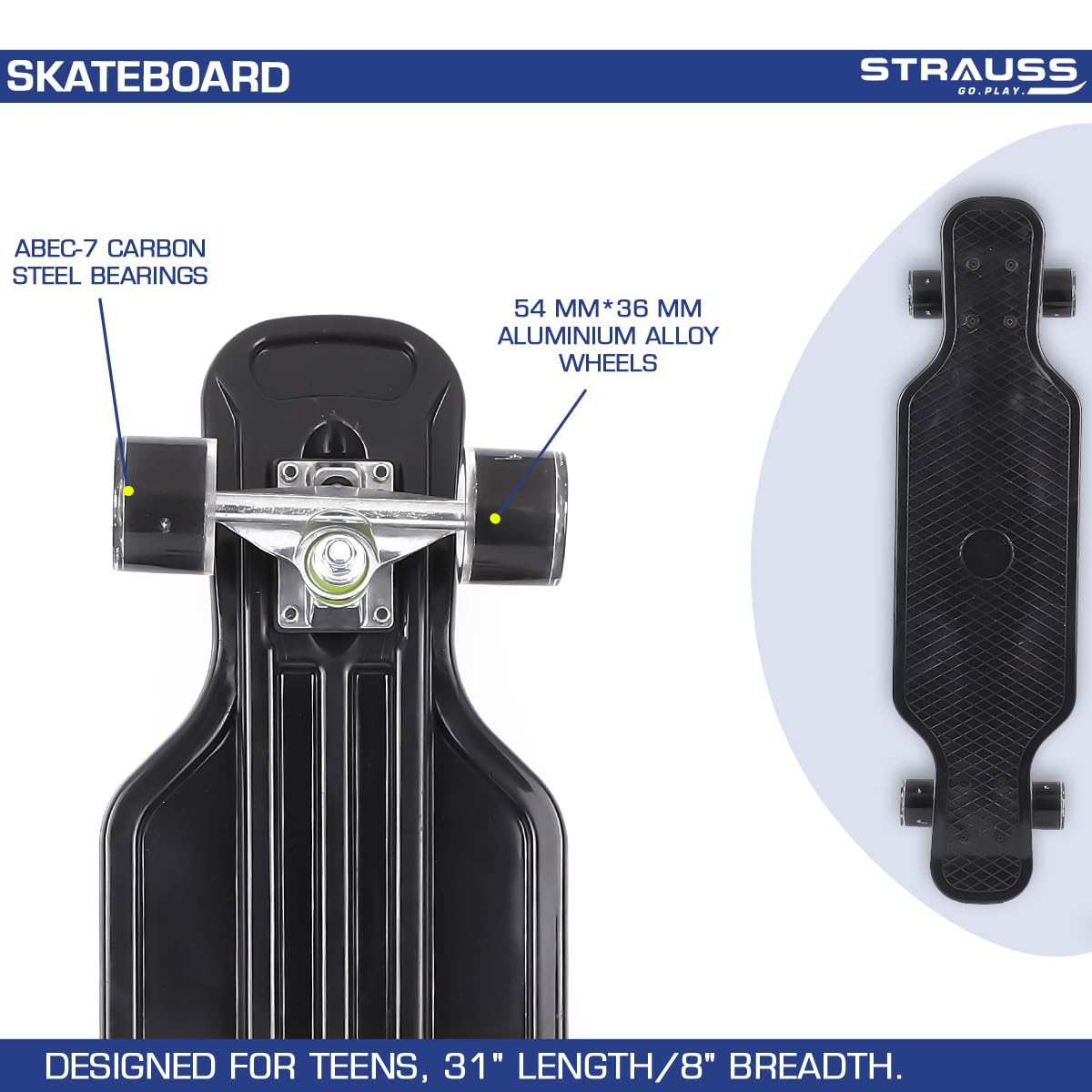 Strauss Cruiser Skateboard - stylish design for urban rides