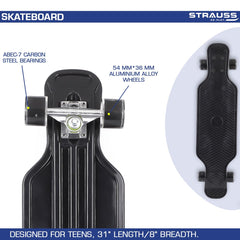 Strauss Cruiser Skateboard - stylish design for urban rides