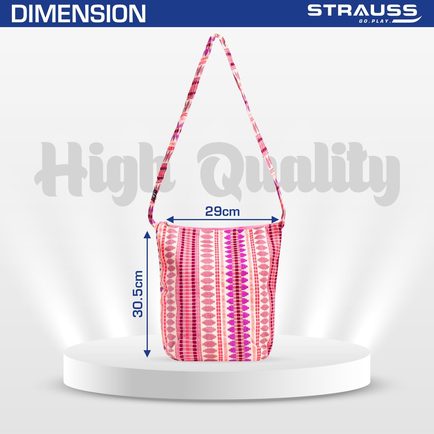 Strauss Jacquard Gym Bag - Lightweight and Durable