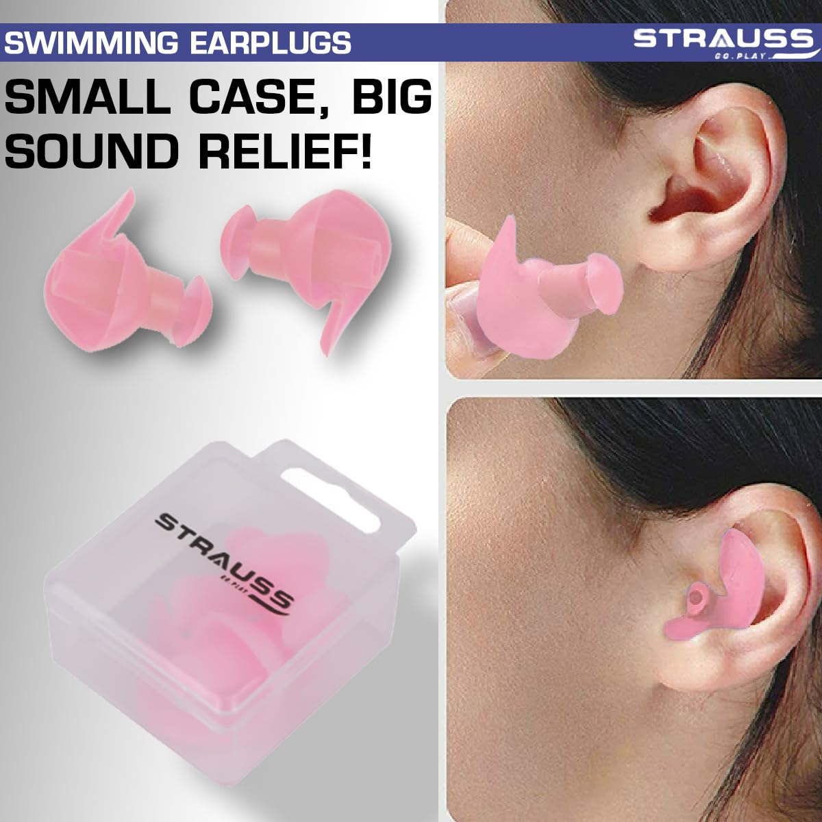 Strauss reusable earplugs - travel essential for flights