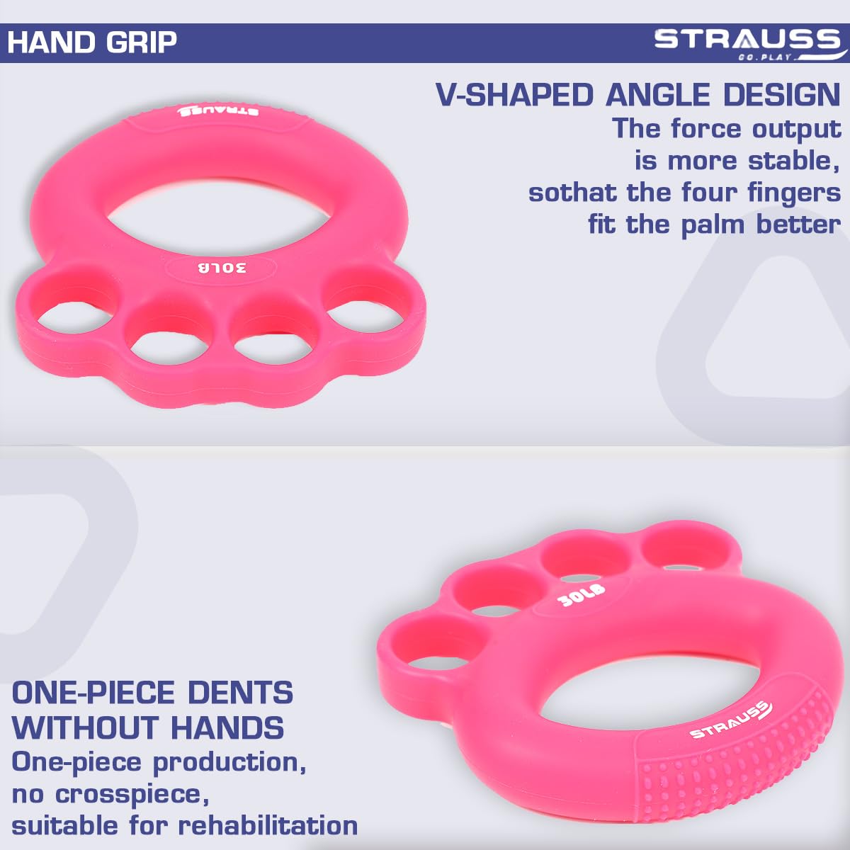 Strauss Adjustable Finger Hand Exerciser - Adjustable Resistance