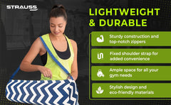 Strauss Jacquard Gym Bag - Spacious and functional