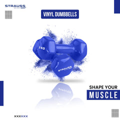 Strauss Premium Vinyl Dumbbells - Pilates Exercises