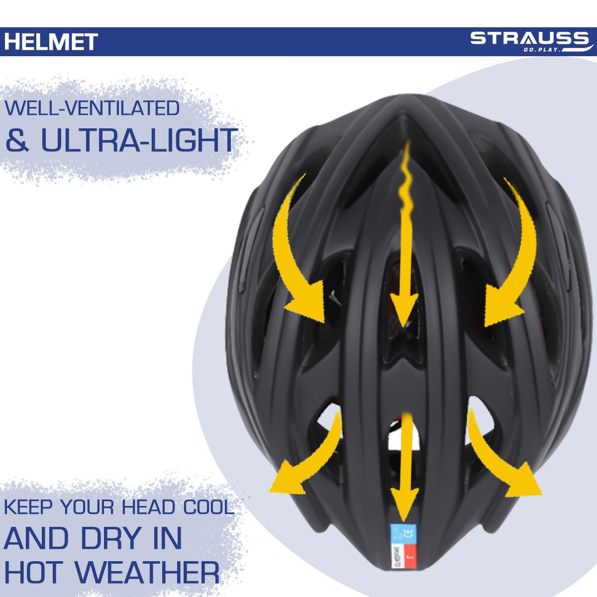 bike helmet keep head cool Strauss Veloguard Cycling Helmet
