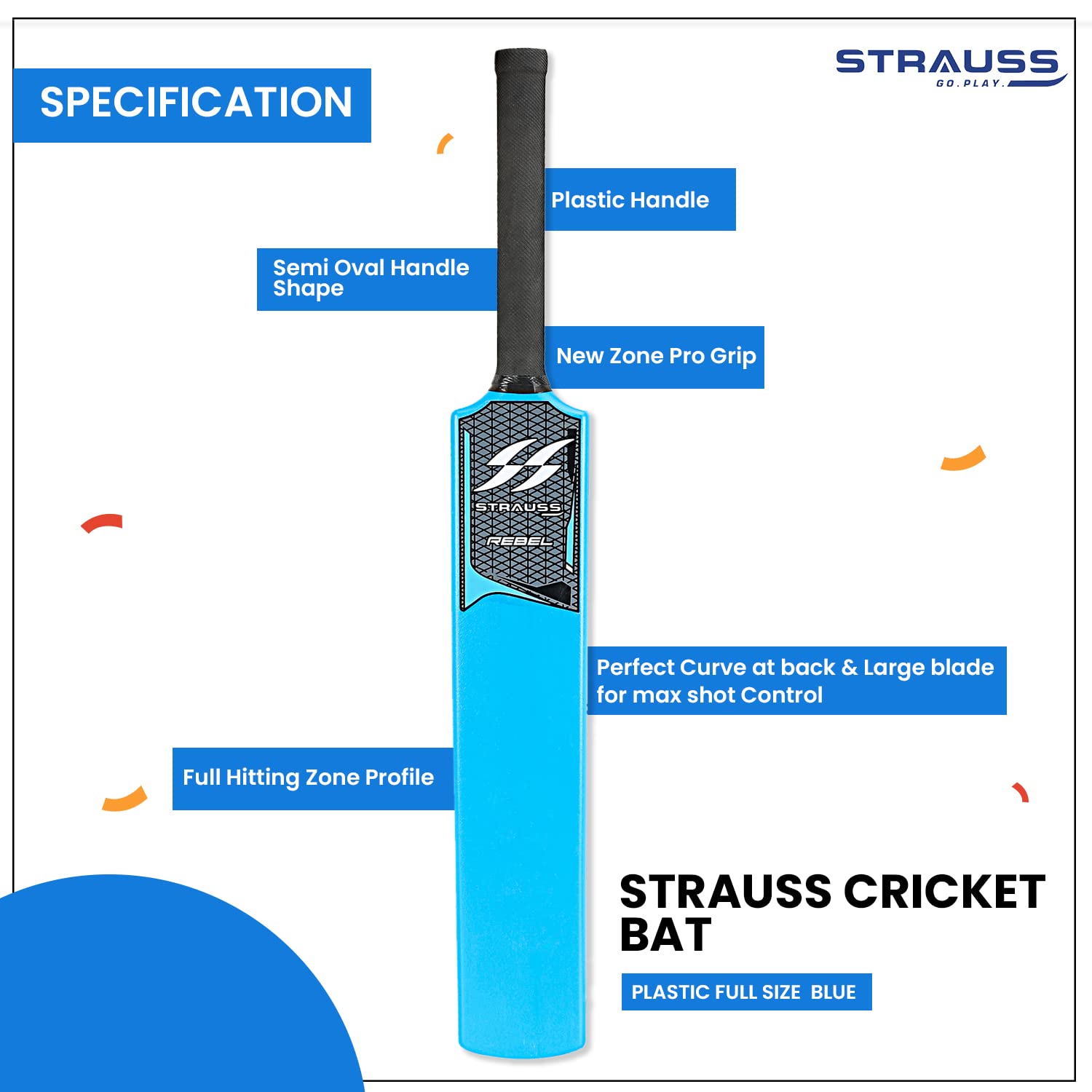 Strauss Rebel Cricket Bat - Gully Cricket Excitement