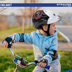 Strauss black cycling helmet - ideal for mountain biking