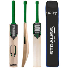 Strauss Slogger Cricket Bat | Kashmir Willow | Cricket Bat with Grip for Gully Cricket & Tournament Match | Standard Tennis Ball Bat for Cricket | Size: 4 (700-800 Grams)