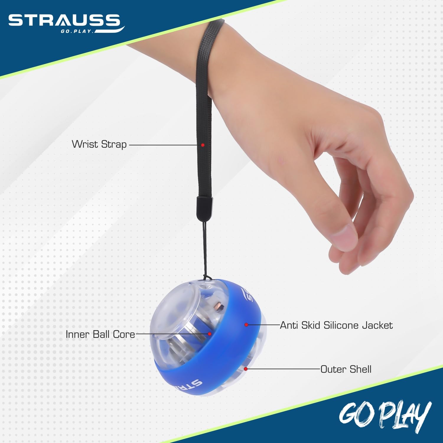 Strauss Wrist Trainer Ball - Ideal for musicians' finger dexterity