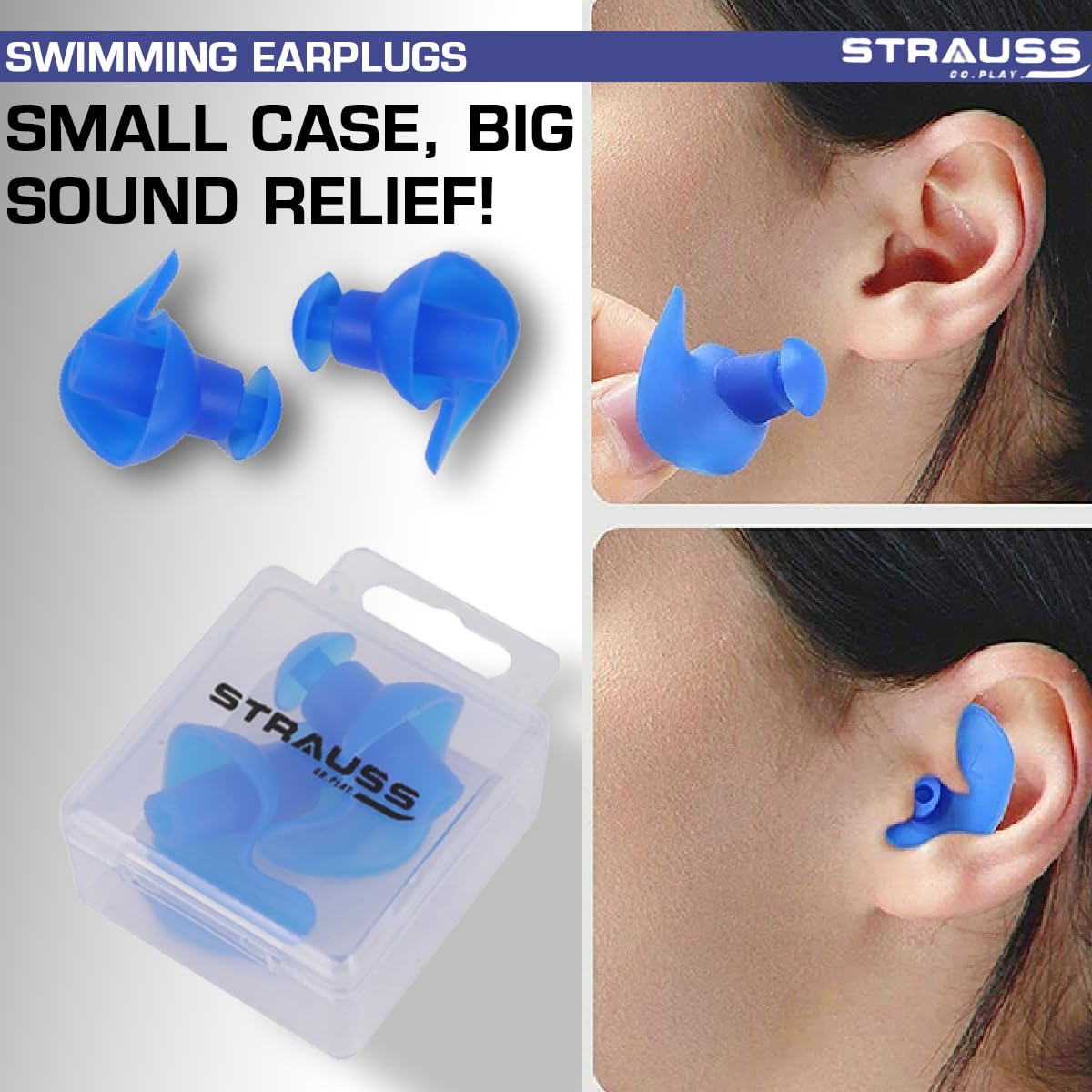 Strauss Swimming Earplugs - Ideal for Studying