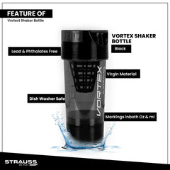 Strauss Vortex Shaker Bottle - Protein Storage