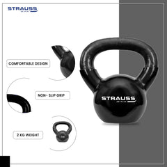 Strauss 10 Kg Kettlebell - Versatile Fitness Tool