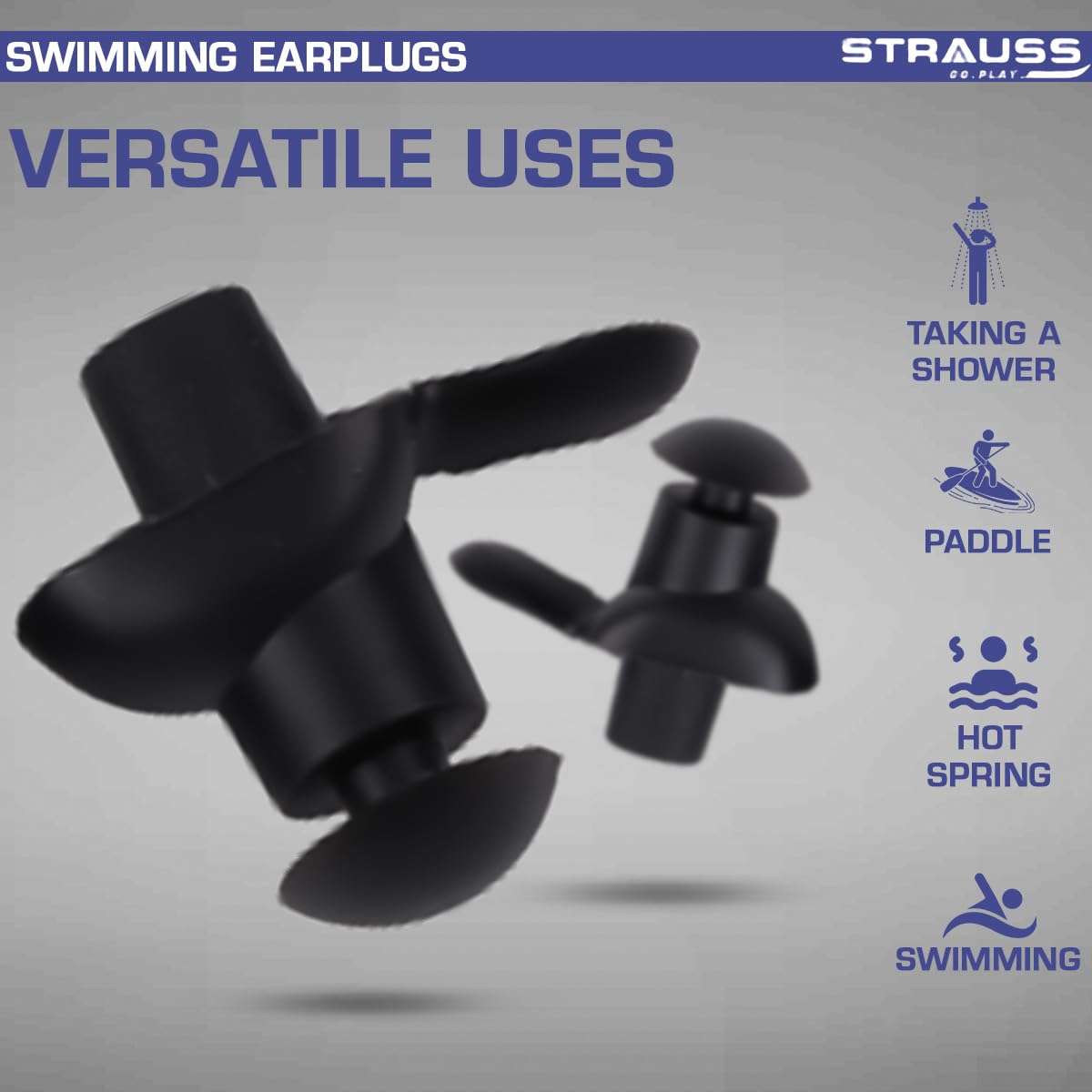 Strauss swimming earplugs - studying