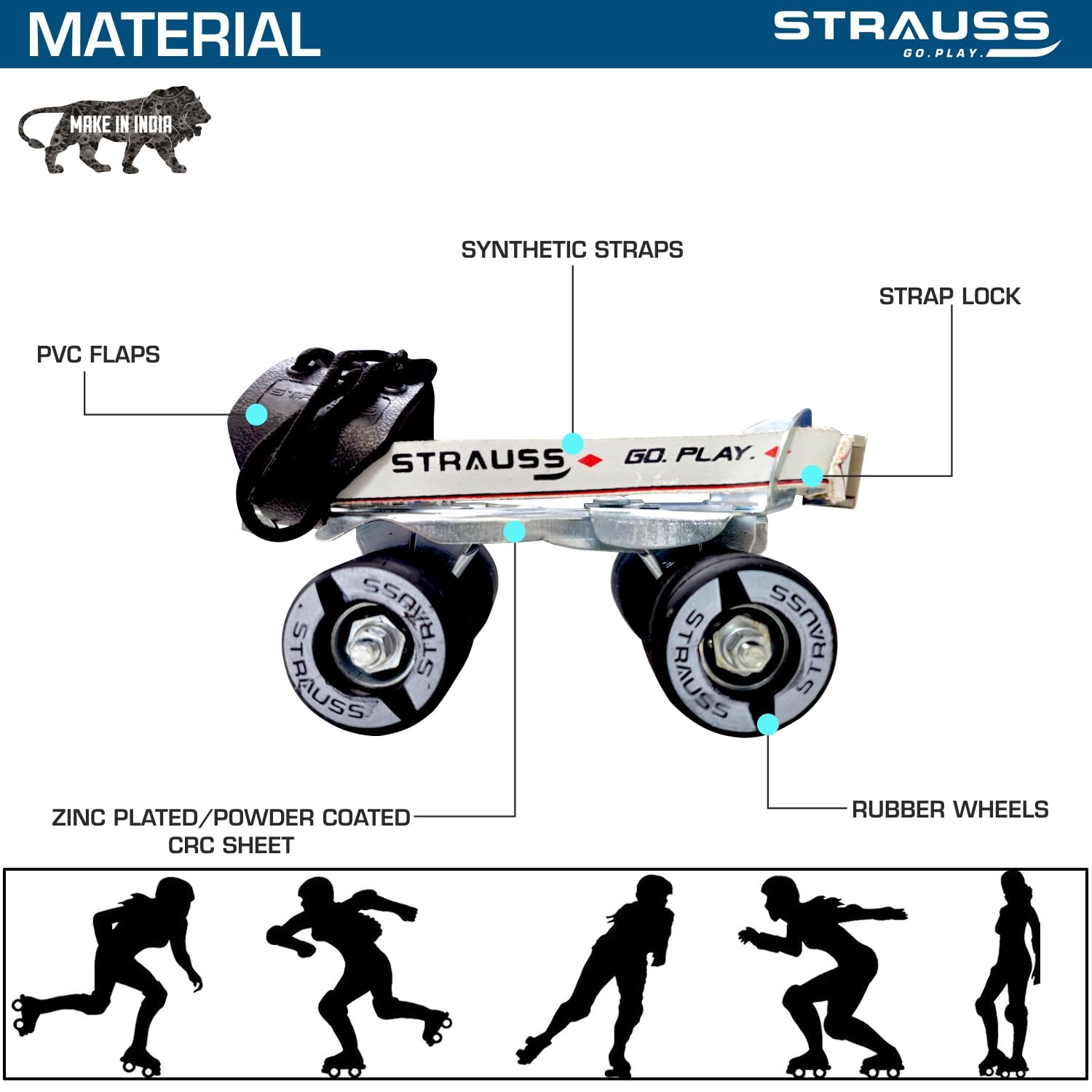 Strauss Tenacity Roller Skates - Safe and secure fit