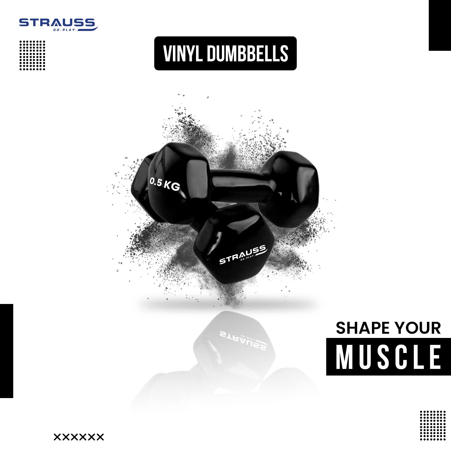 Strauss fitness dumbbells - lightweight and durable