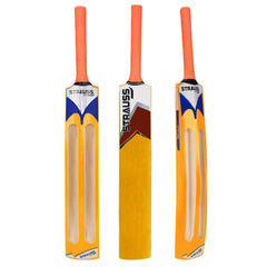 Strauss Blaster Scoop Tennis Cricket Bat, Full Duco, Yellow, (Wooden Handle)