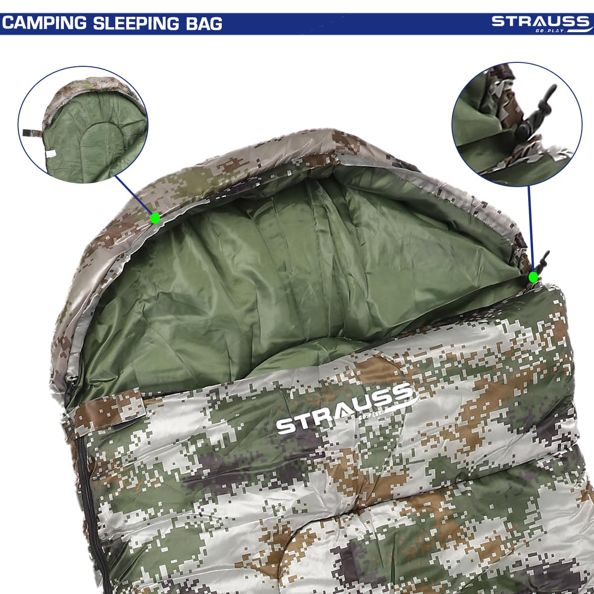 STRAUSS camping sleeping bag - perfect for summer camping