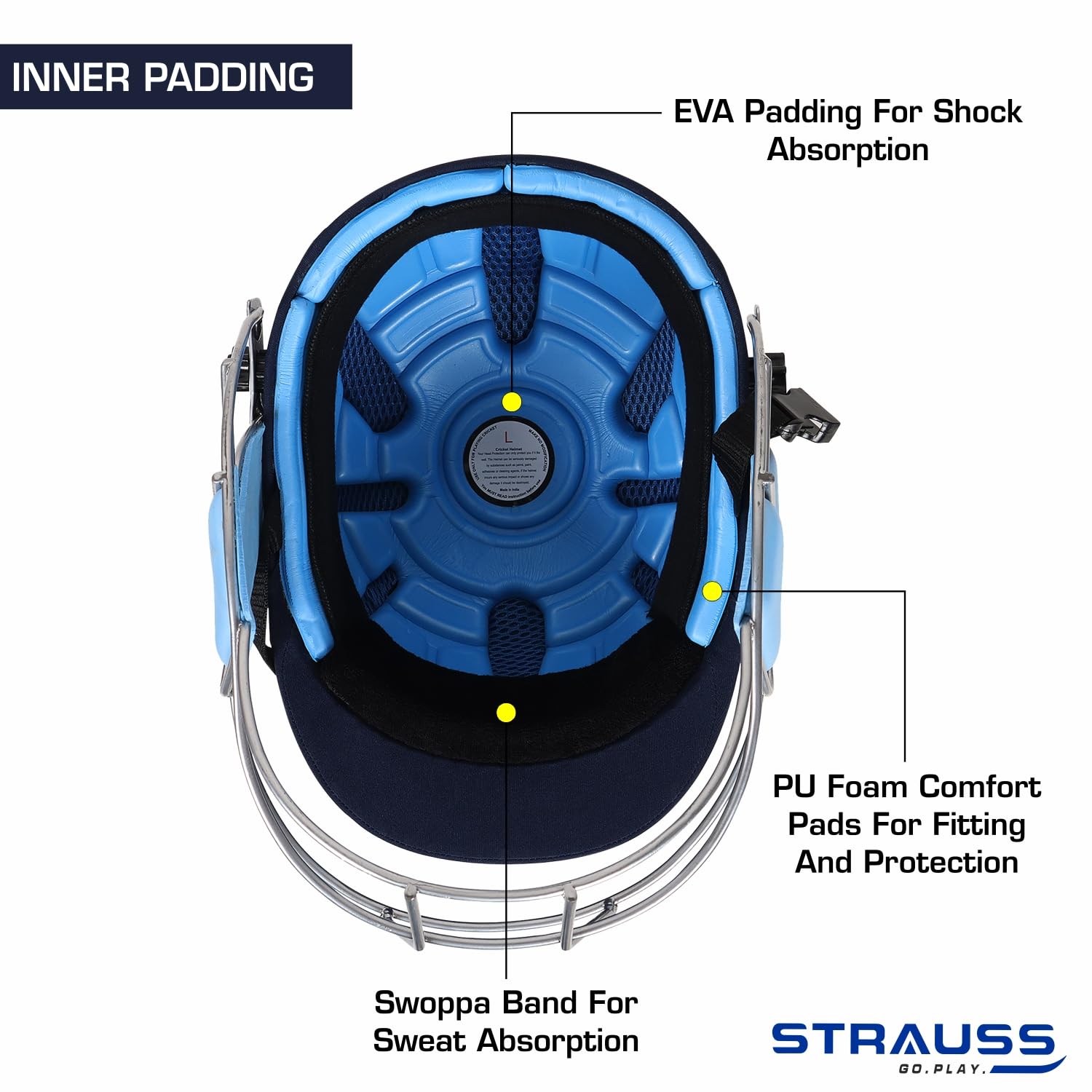 Strauss Sports cricket helmet - training gear for cricketers