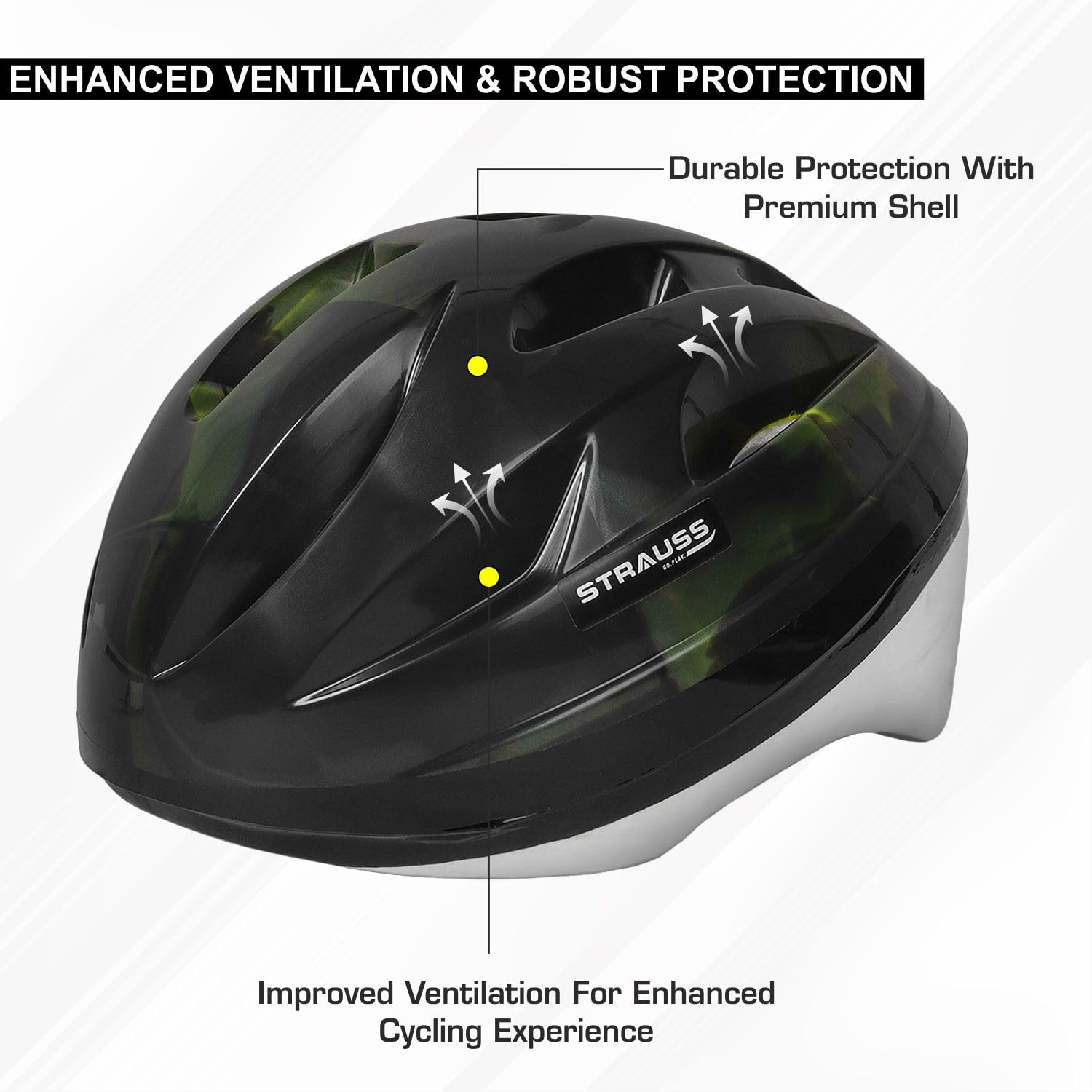 Strauss Elite Helmet - Durable cycling protection for adults