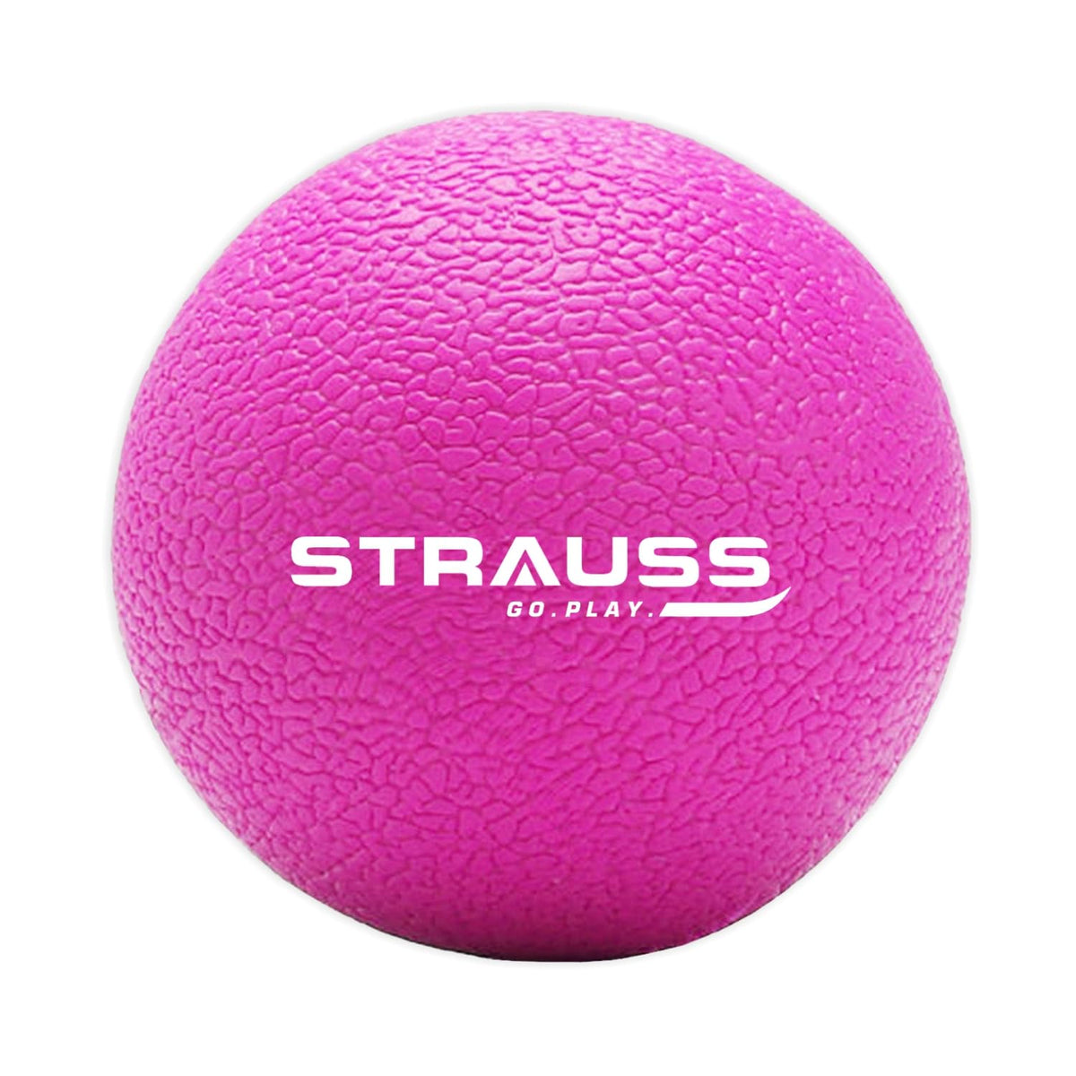 Strauss Yoga Massage Ball for Deep Tissue Massage & Trigger Point Therapy|High-Density Acupressure Ball |Ideal for Yoga,Pilates, Fitness |Portable Self-Massage Tool for Sore Muscles & Recovery,(Pink)