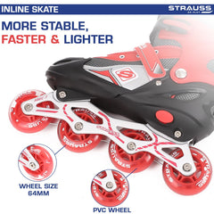 Strauss Inline Skates - LED lights on wheels for style