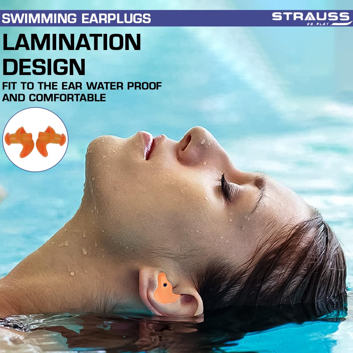 Strauss Swimming Earplugs - For Water Sports Adventures