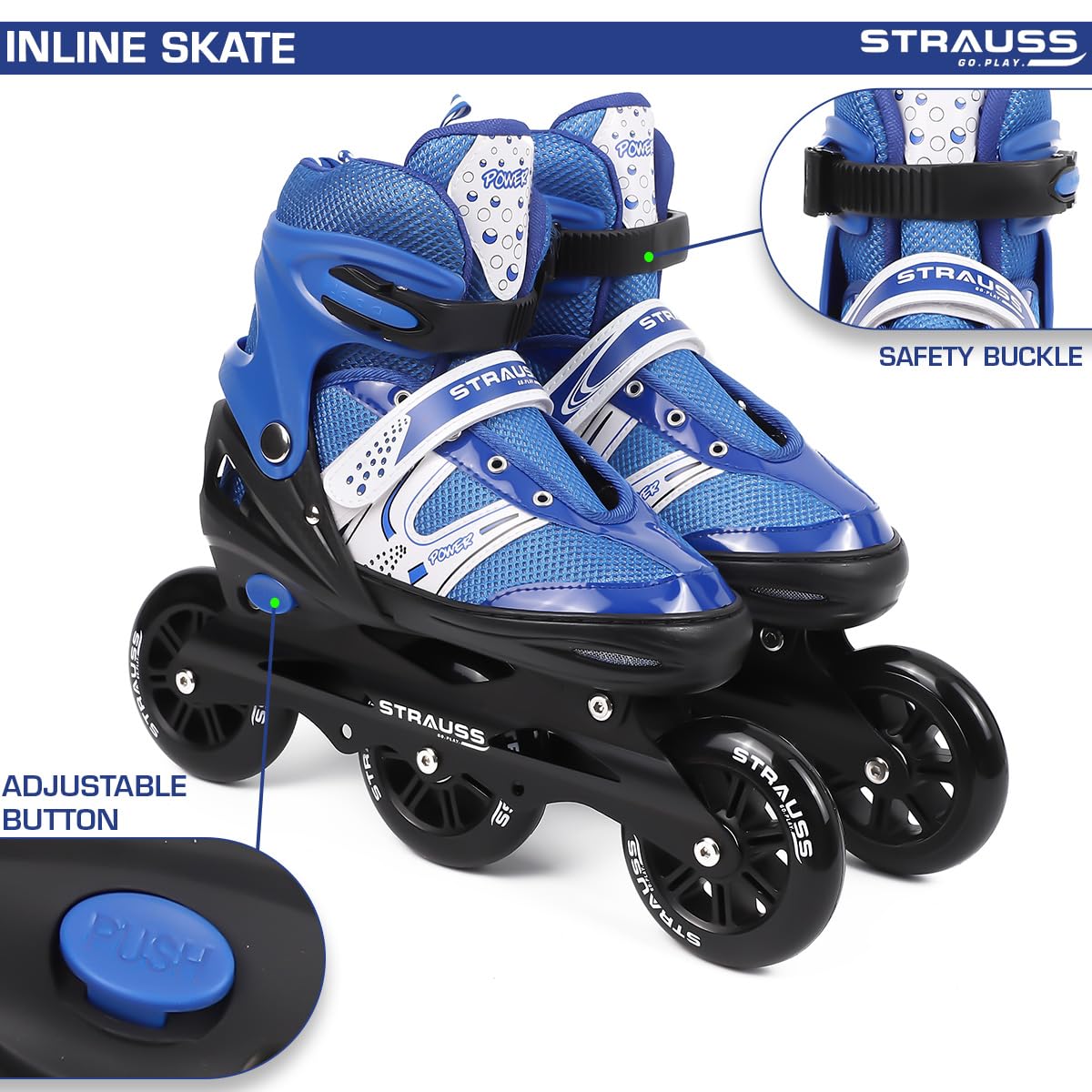 STRAUSS inline skates - comfortable fit for boys and girls