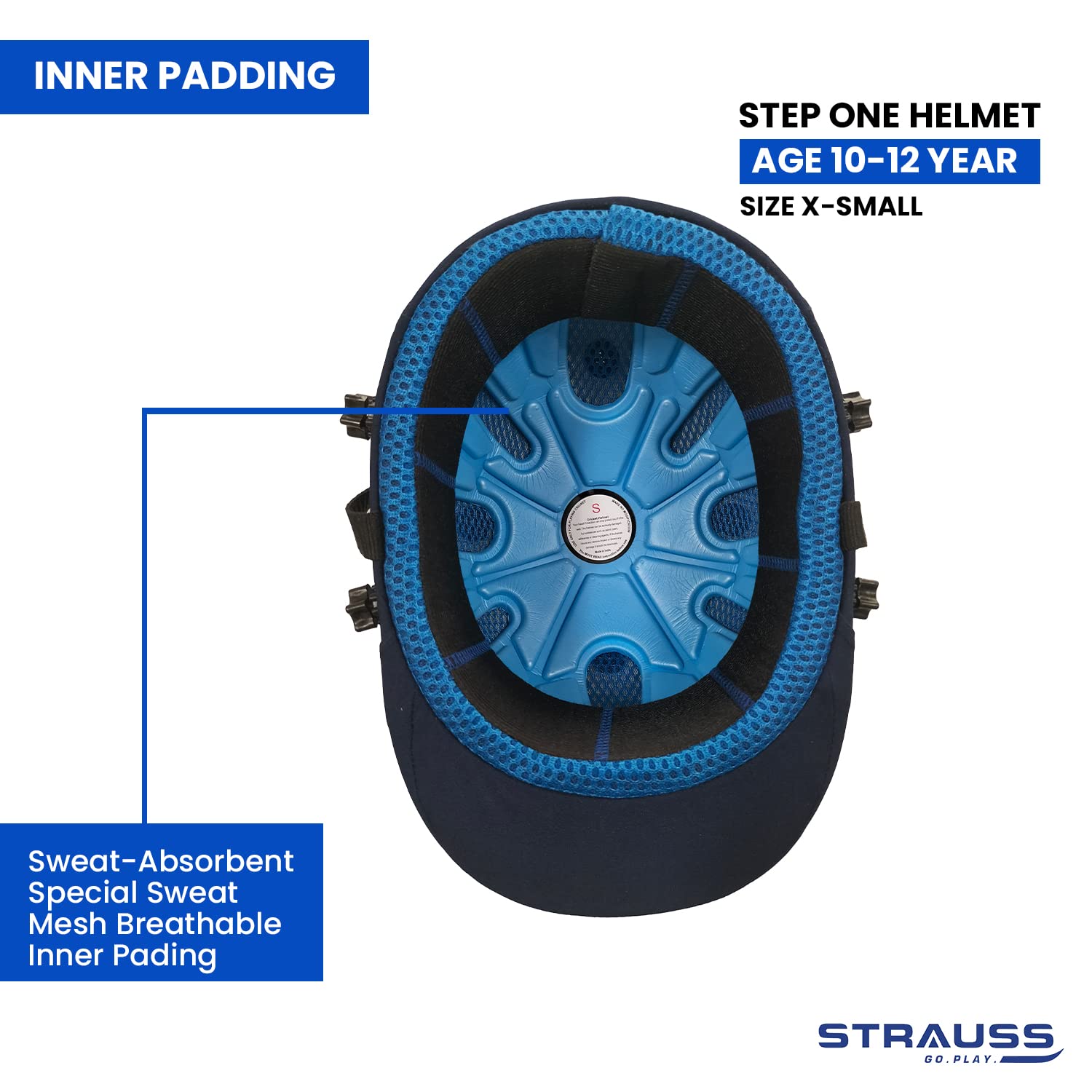 Strauss Cricket Helmet - Ideal for Junior Cricket Matches