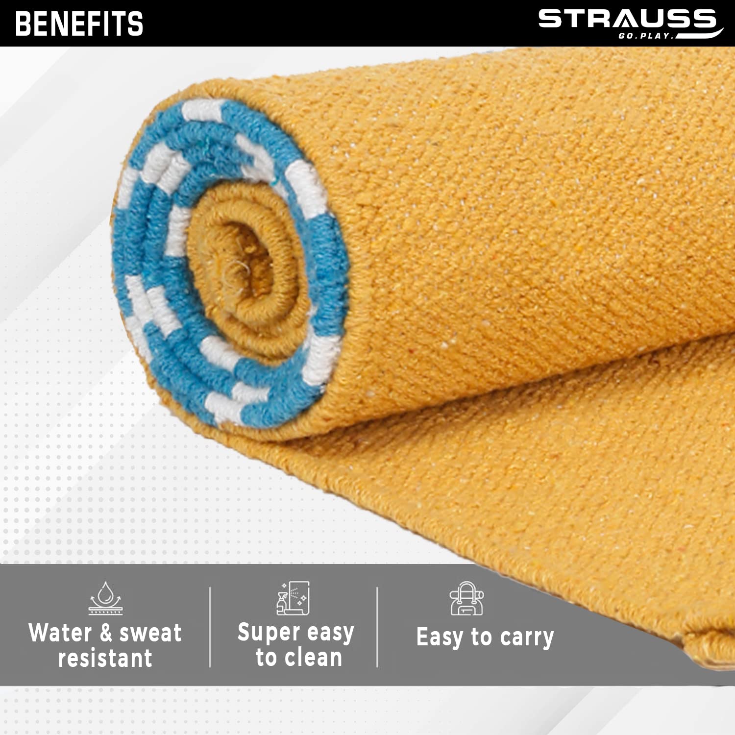 Strauss Cotton Yoga Mat - gym workout