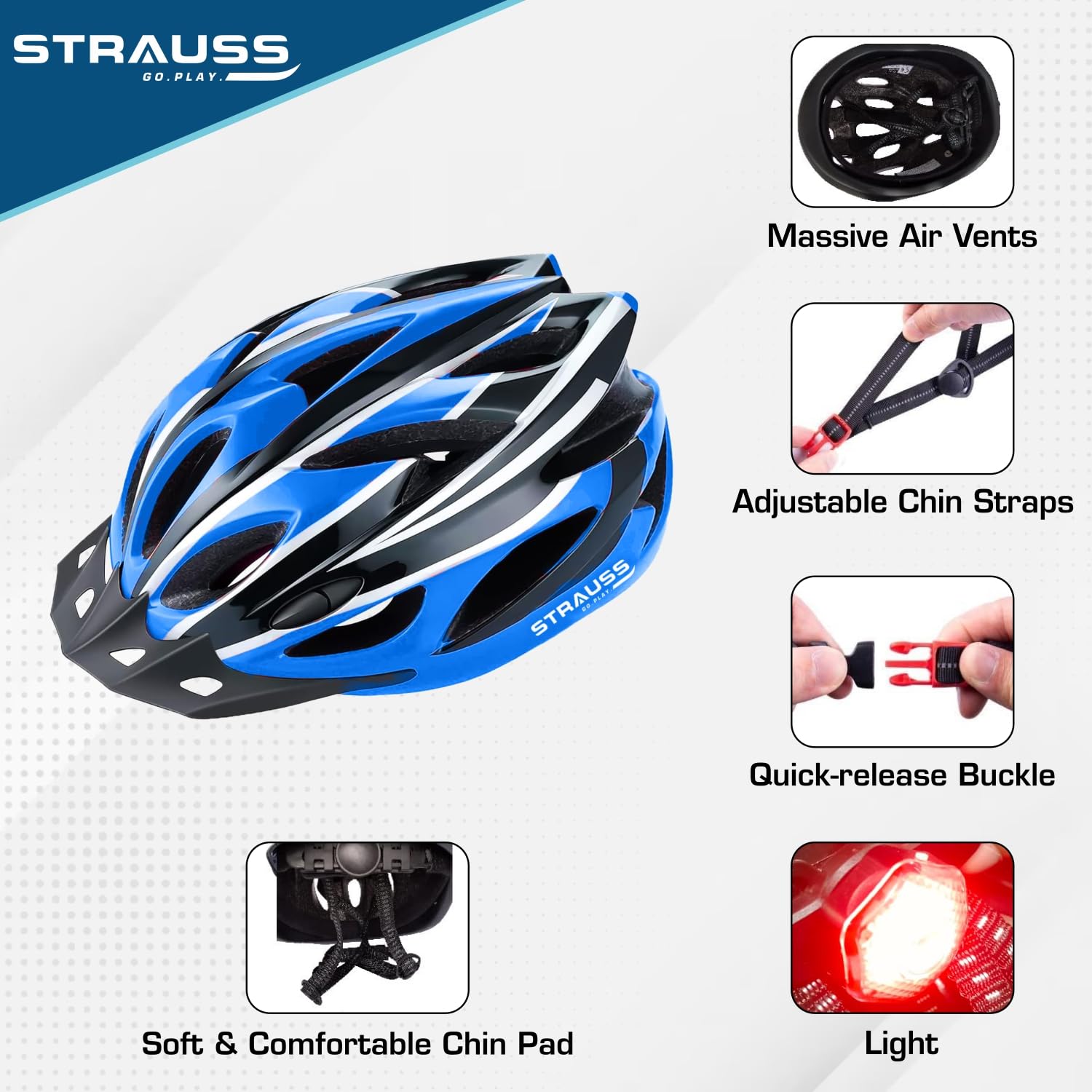 Strauss Cycling Helmet - ideal for mountain biking