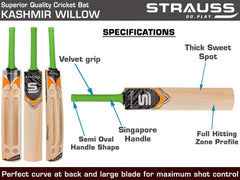 Strauss Knockout Scoop Tennis Cricket Bat,Plain, (Singapur Handle)