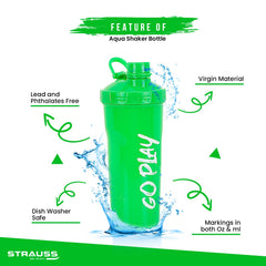 Strauss Aqua Shaker Bottle - Convenient Travel Companion