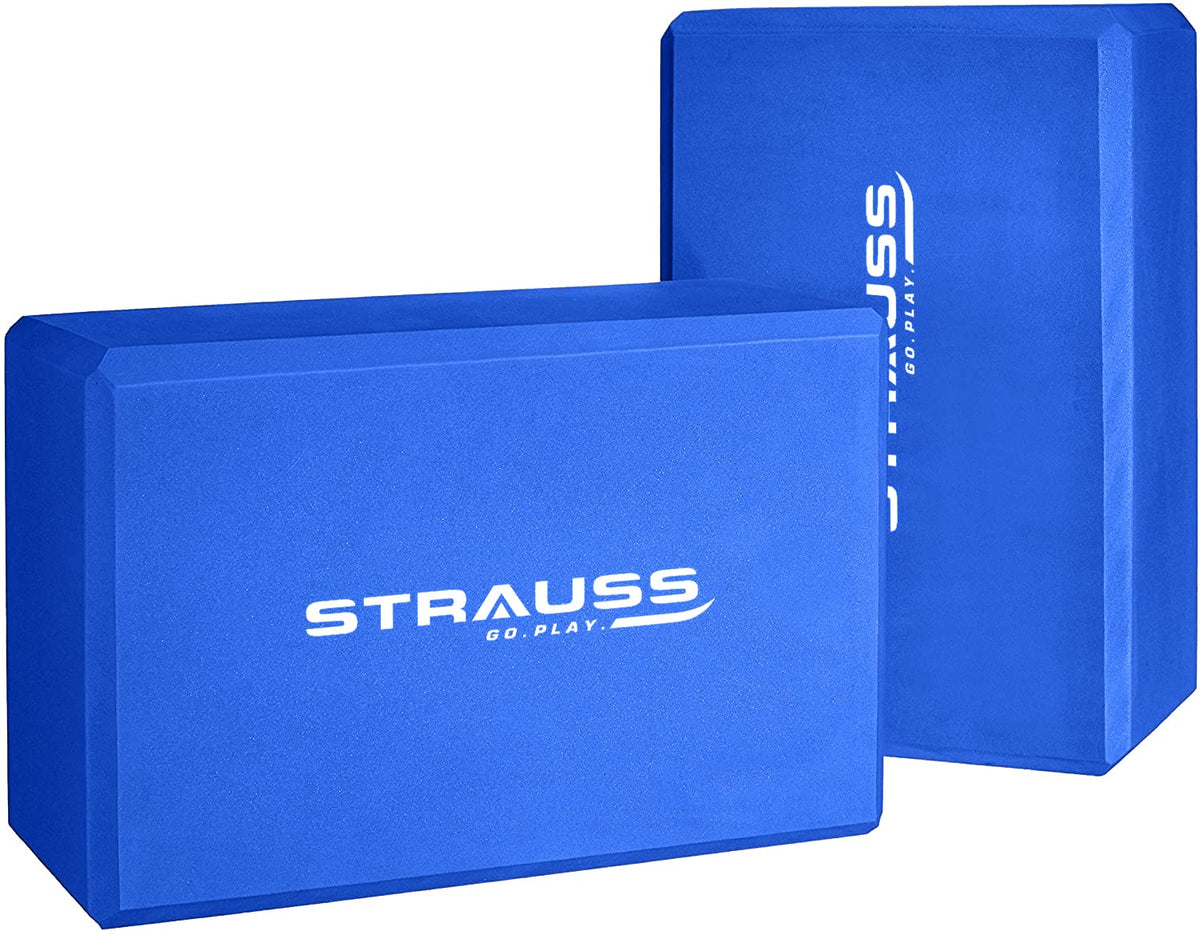 Strauss Yoga Block (Navy) and Yoga Block (Navy)