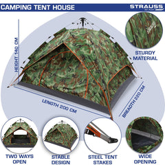 STRAUSS portable tent - waterproof camping