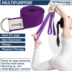 Strauss Yoga Belt, 6 Feet (Purple)