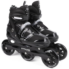 Strauss Kids Inline Skates - Stylish black design