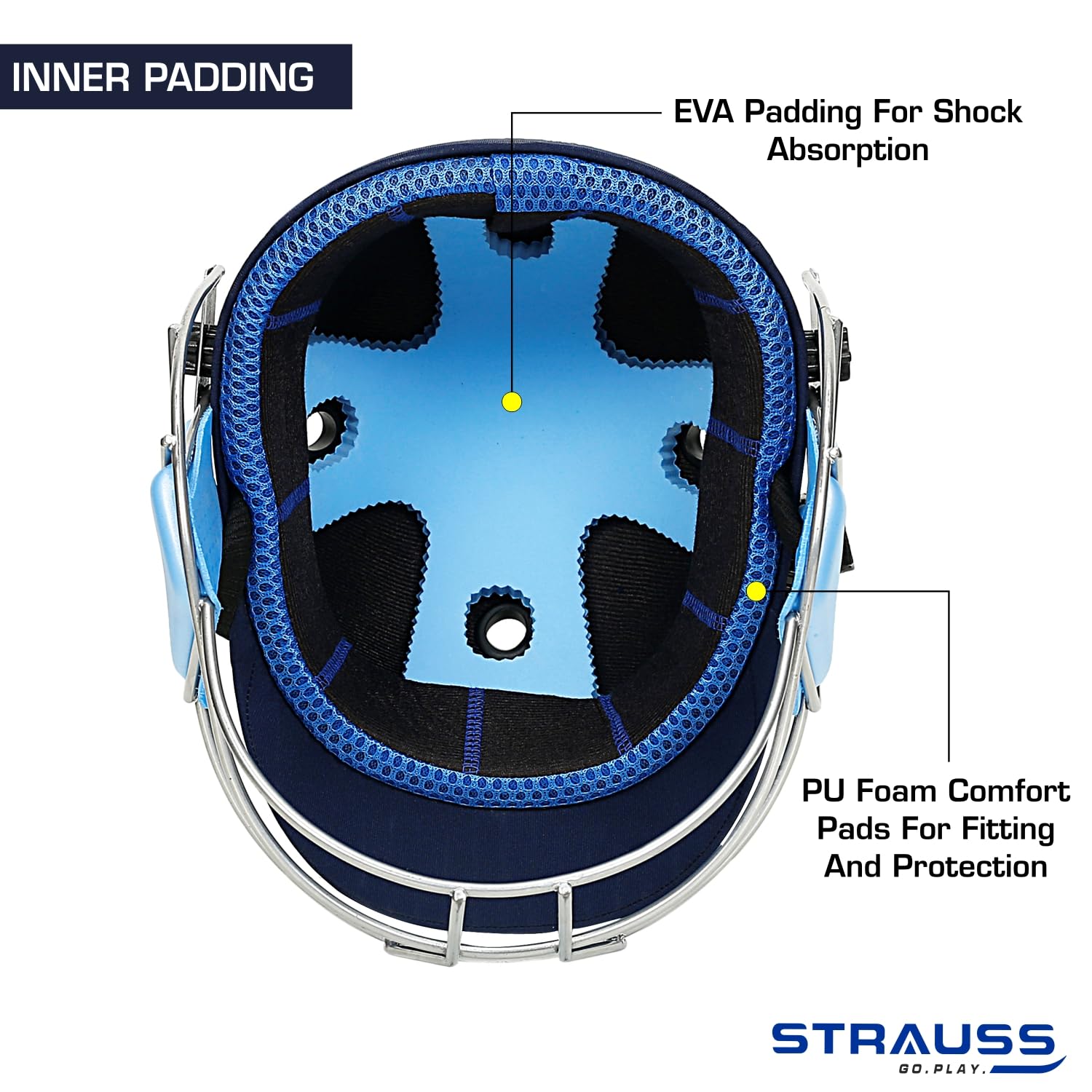 Strauss cricket helmet - Safe protection for teen players