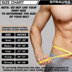 Strauss Weight-Lifting Gym Belt, Medium, (Black)