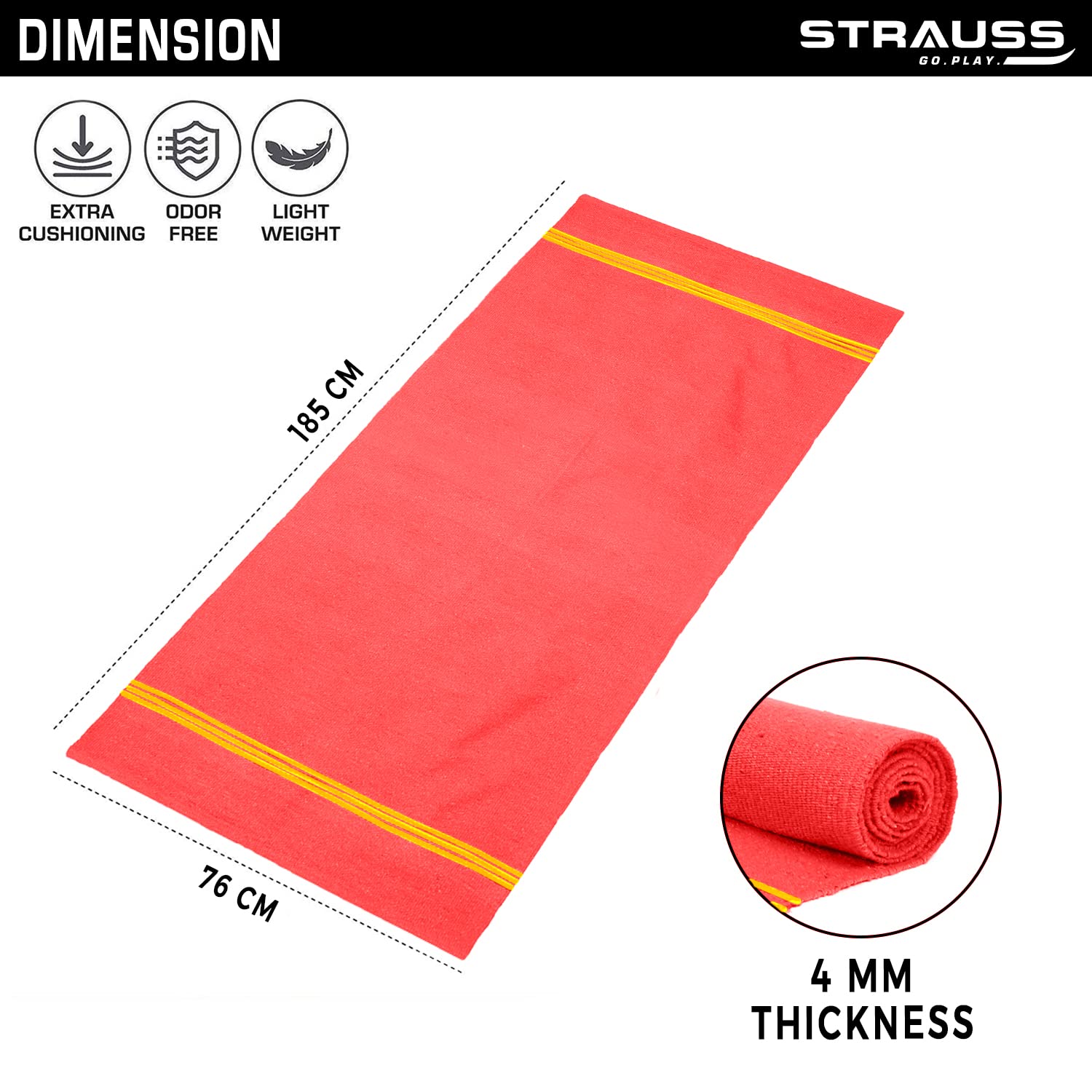 Strauss washable yoga mat - easy care